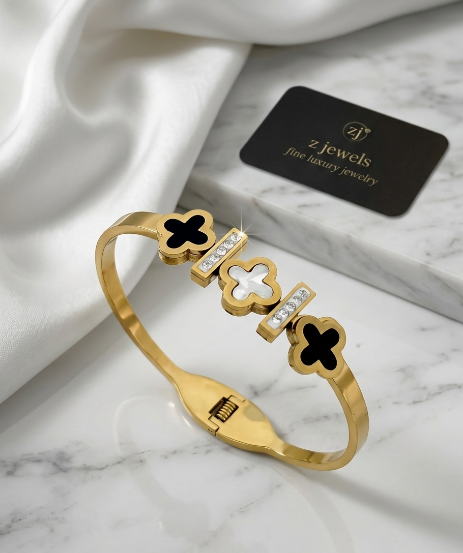 Highly Trending Branded Adjustable Bracelet Golden plated Random Design For Women