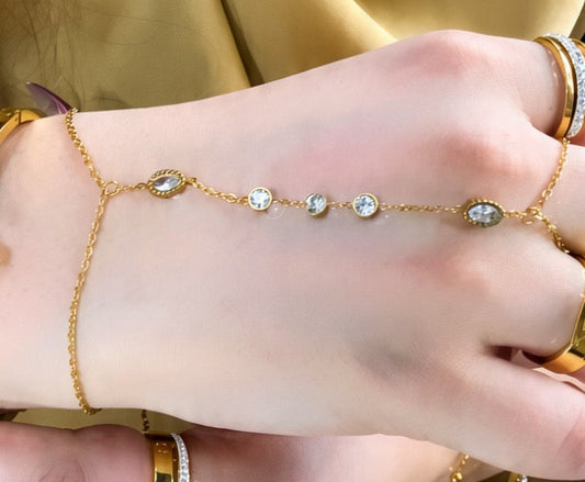 Hand chain stainless steel, featuring a beautiful gold-plated finish